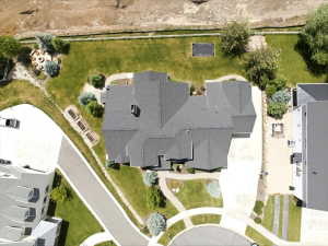 Aerial view of home from above