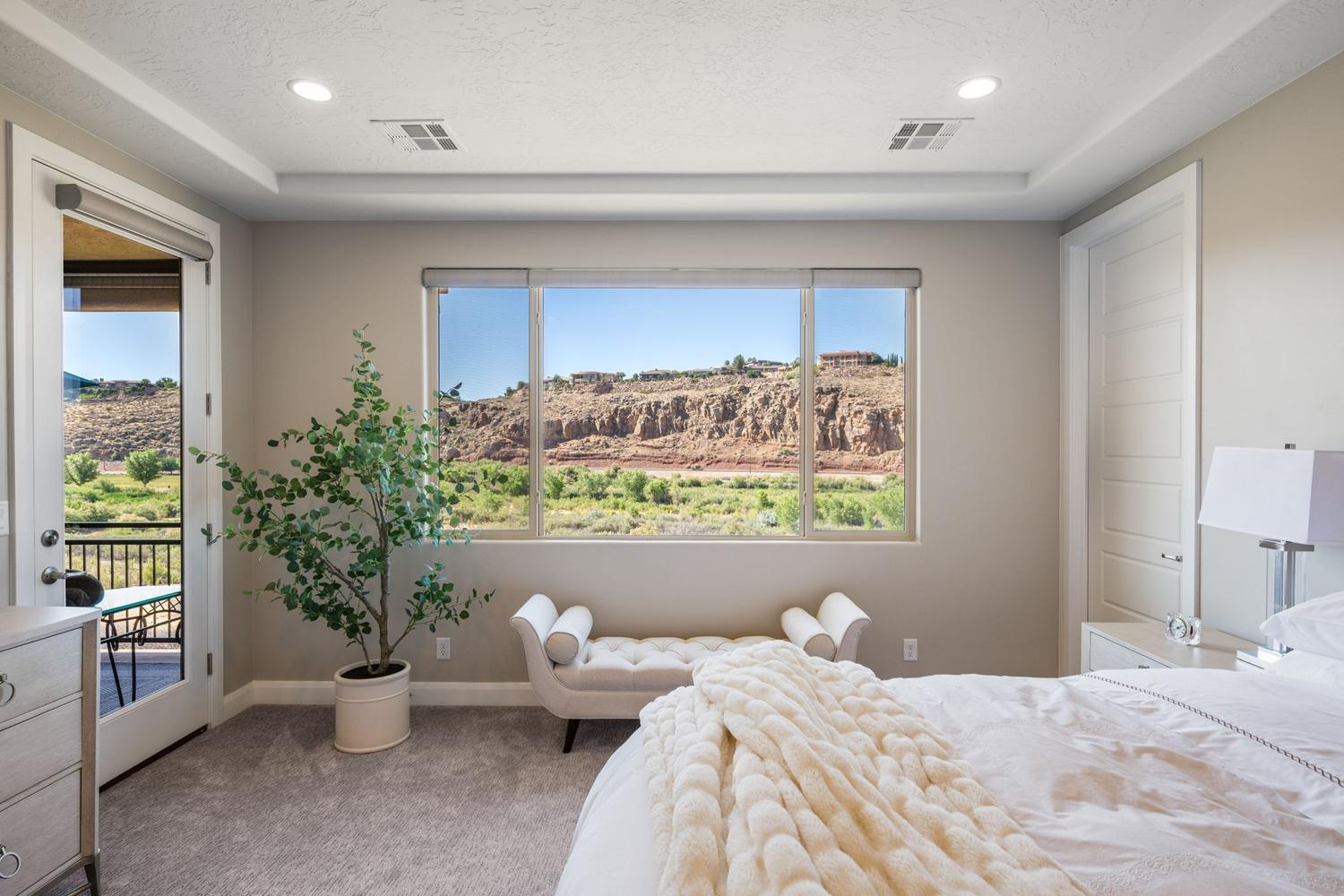 Expansive window offering a scenic landscape