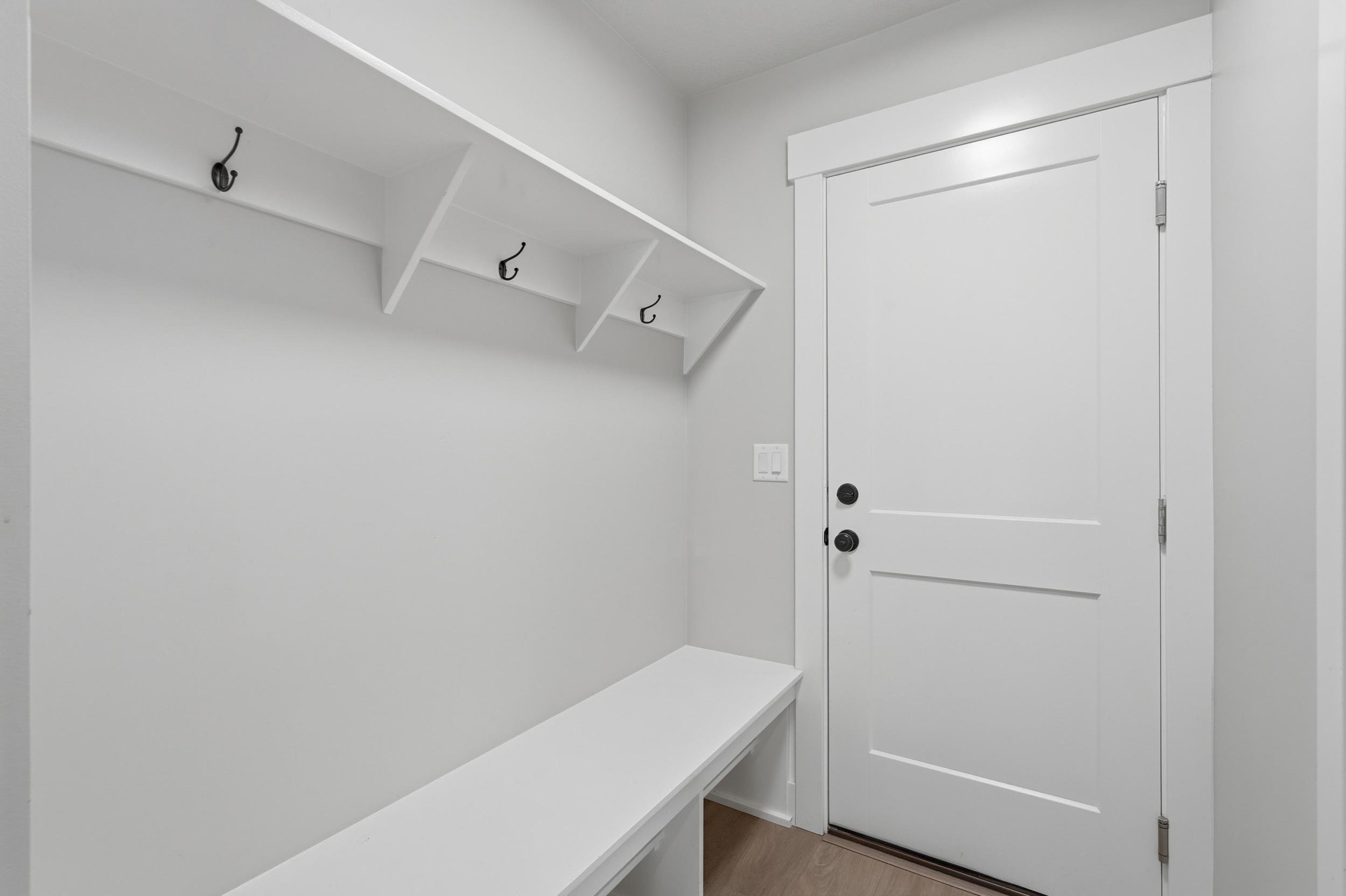 Mudroom with garage entrance