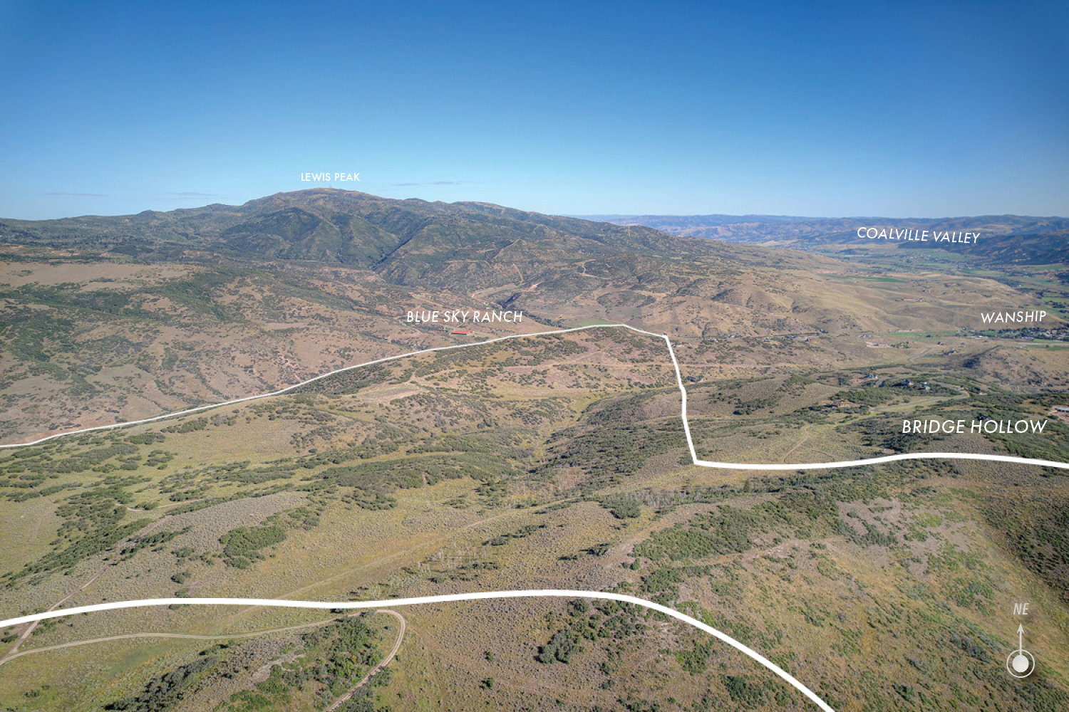 Expansive land parcel featuring diverse topography with clear, defined boundaries