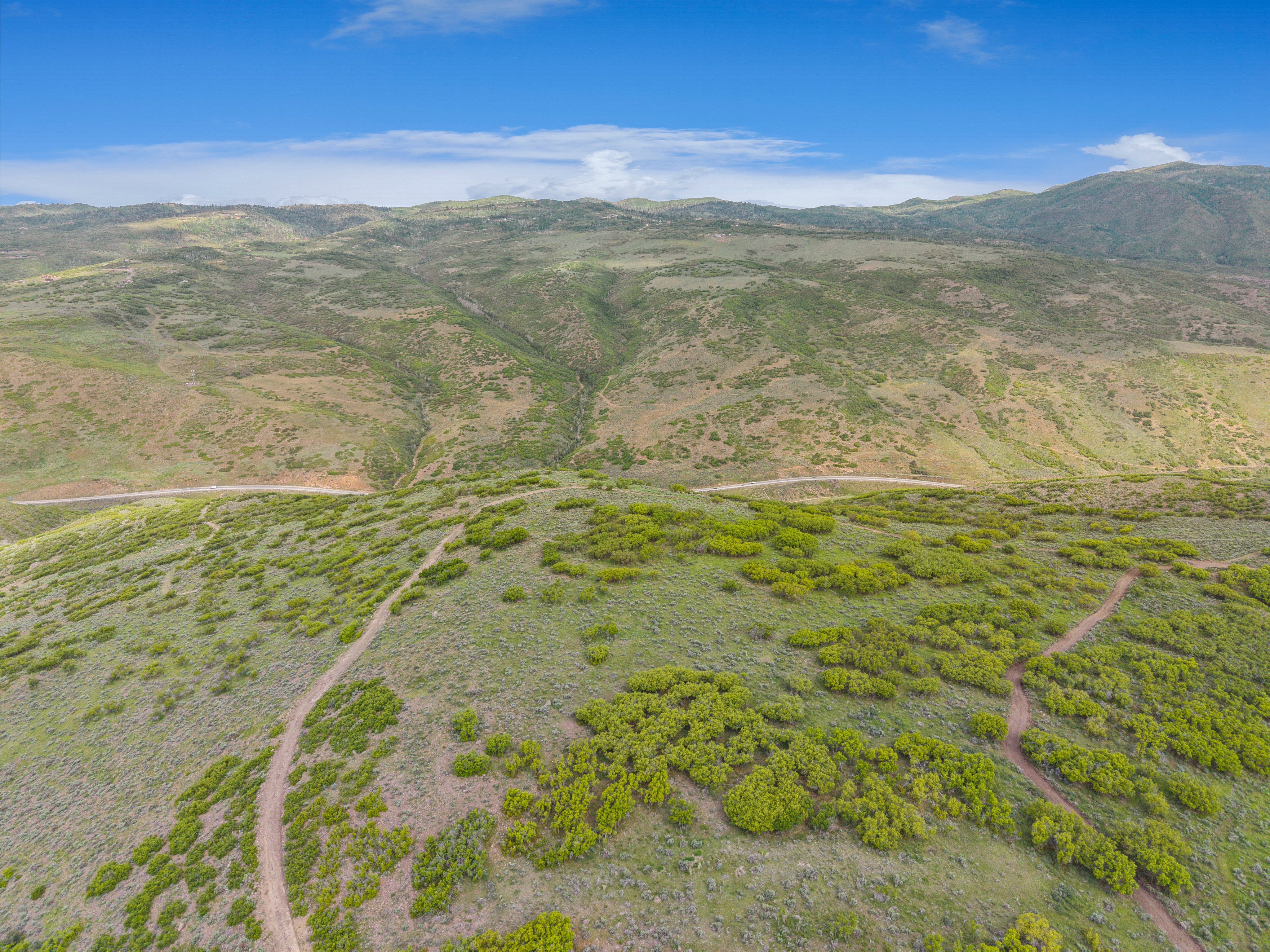Expansive terrain featuring natural vegetation and distant mountains