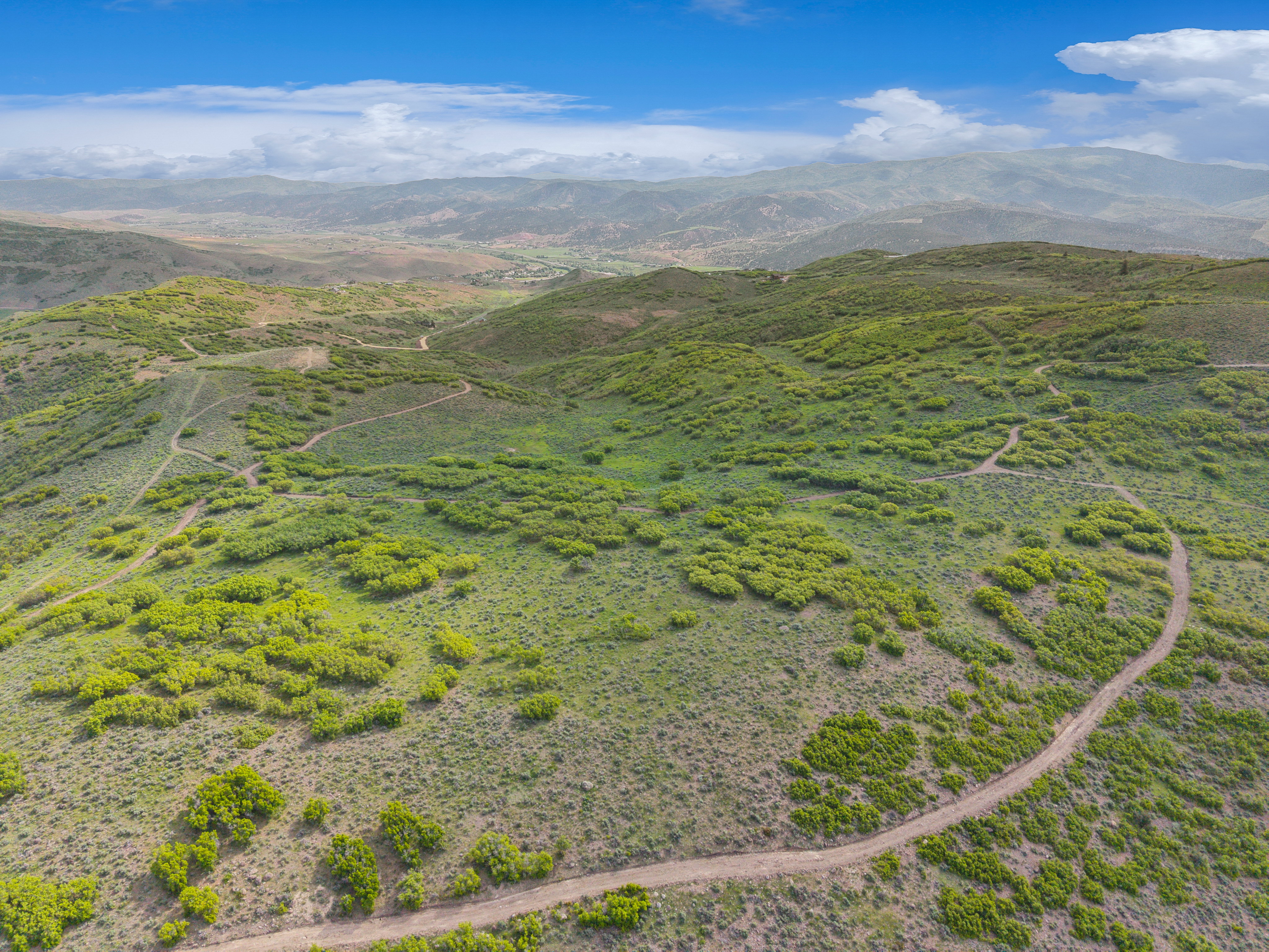 Expansive rolling hills with natural foliage