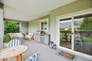 Covered patio with durable composite decking