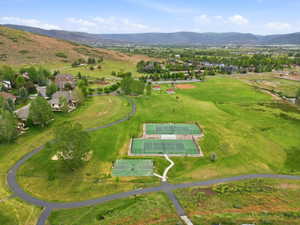 Aerial views of Burgi Hill Park adjacent to Valais