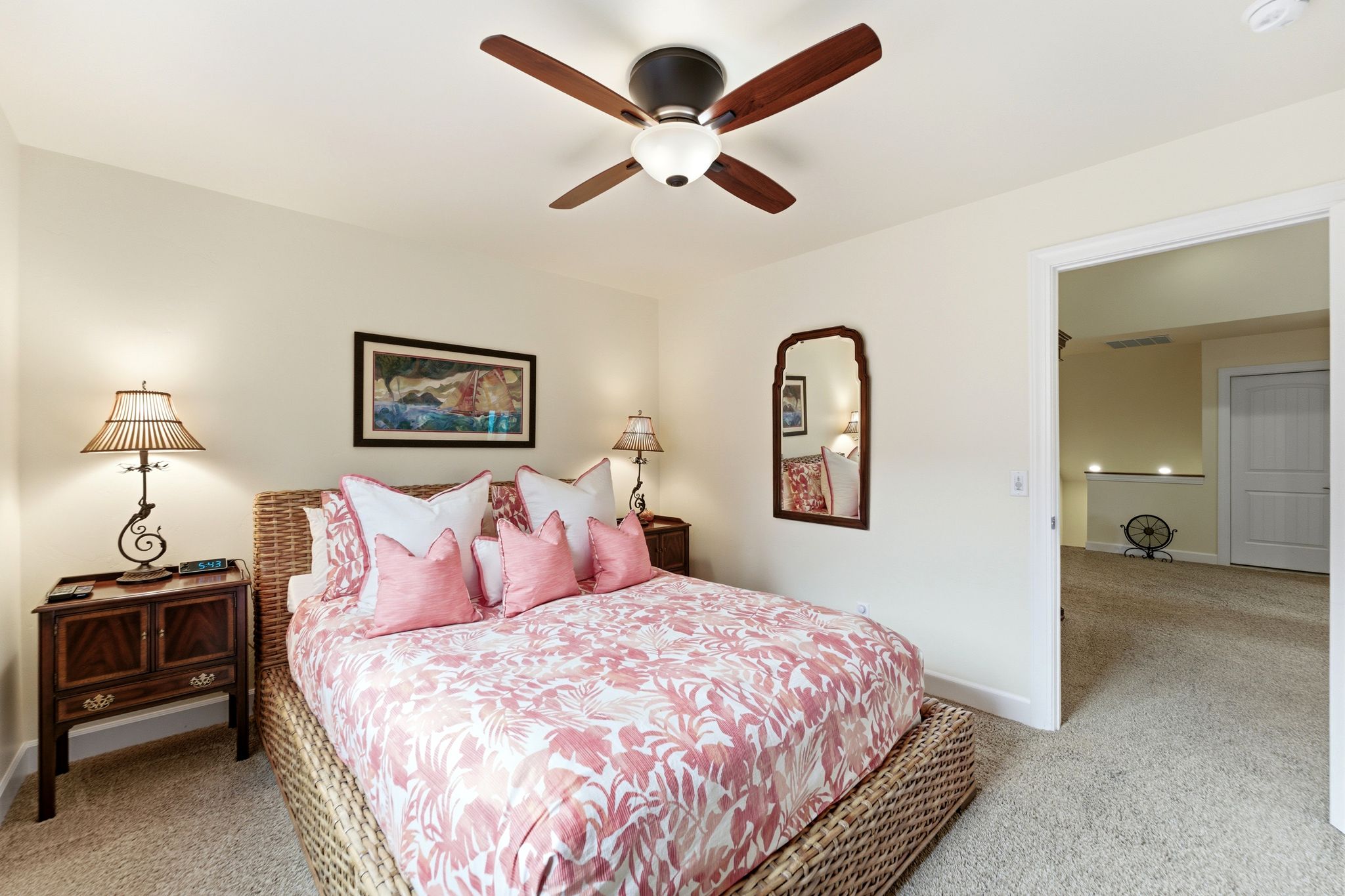 Bedroom featuring neutral wall paint and plush carpet flooring
