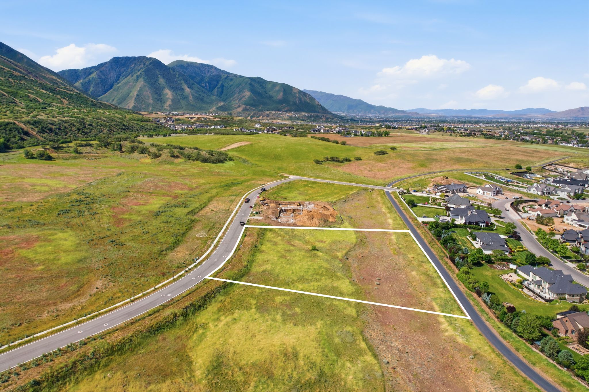 Expansive land parcels with delineated boundaries