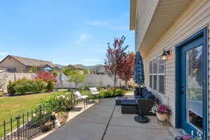 Expansive concrete patio offering outdoor living space