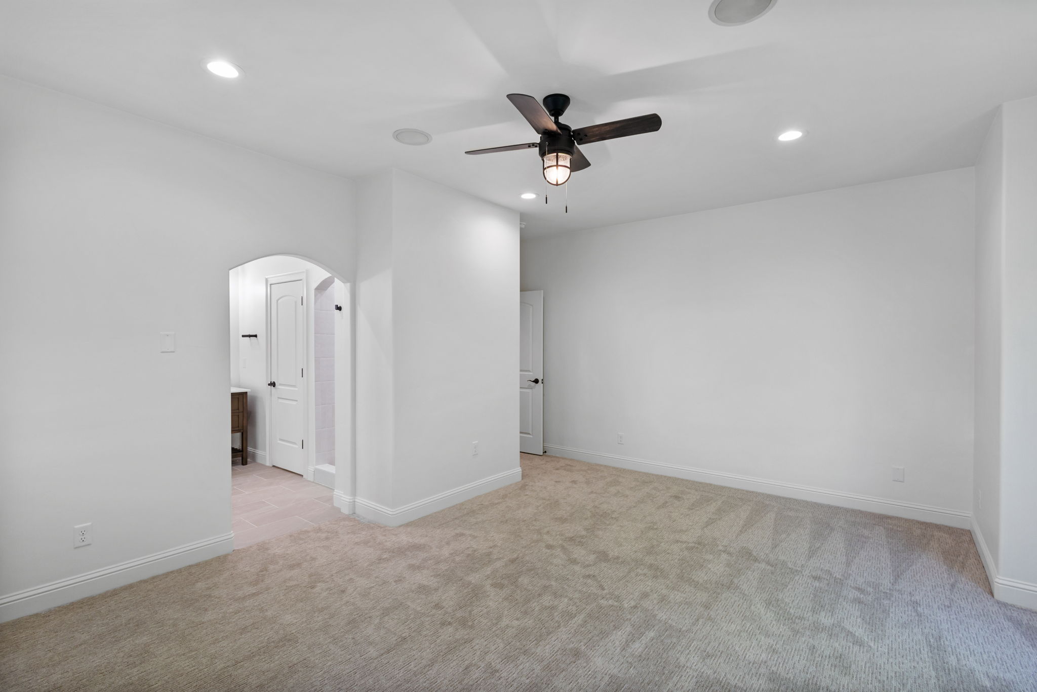 Primary bedroom leading into new renovated ensuite