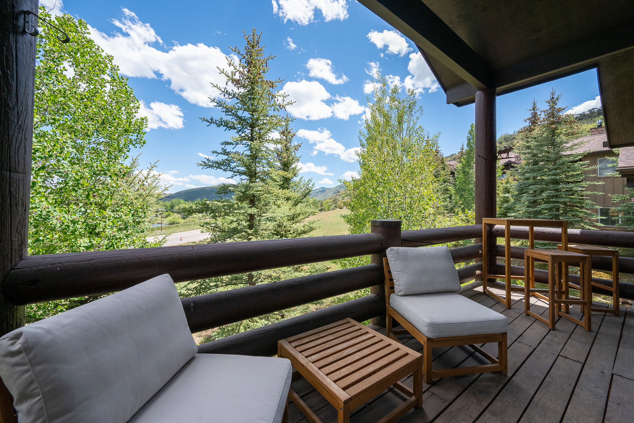 Spacious outdoor deck overlooking Silver Springs  big lake. The fresh breeze and beautiful views are priceless