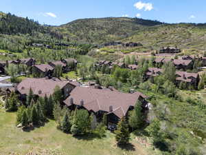 Aerial view of The Cove at Sun Peak. Very quiet community with no short term rentals allowed.