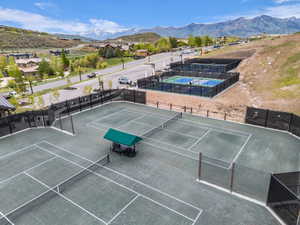 Multi-court recreational facility featuring two tennis courts and two pickleball courts