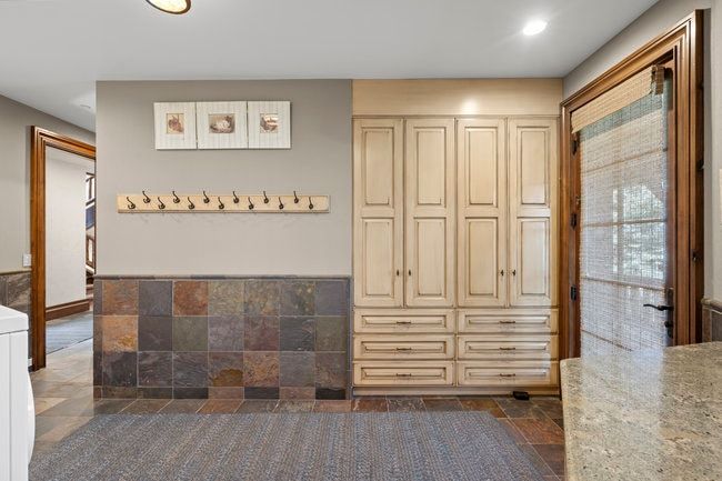 Built-in cabinetry with ample storage