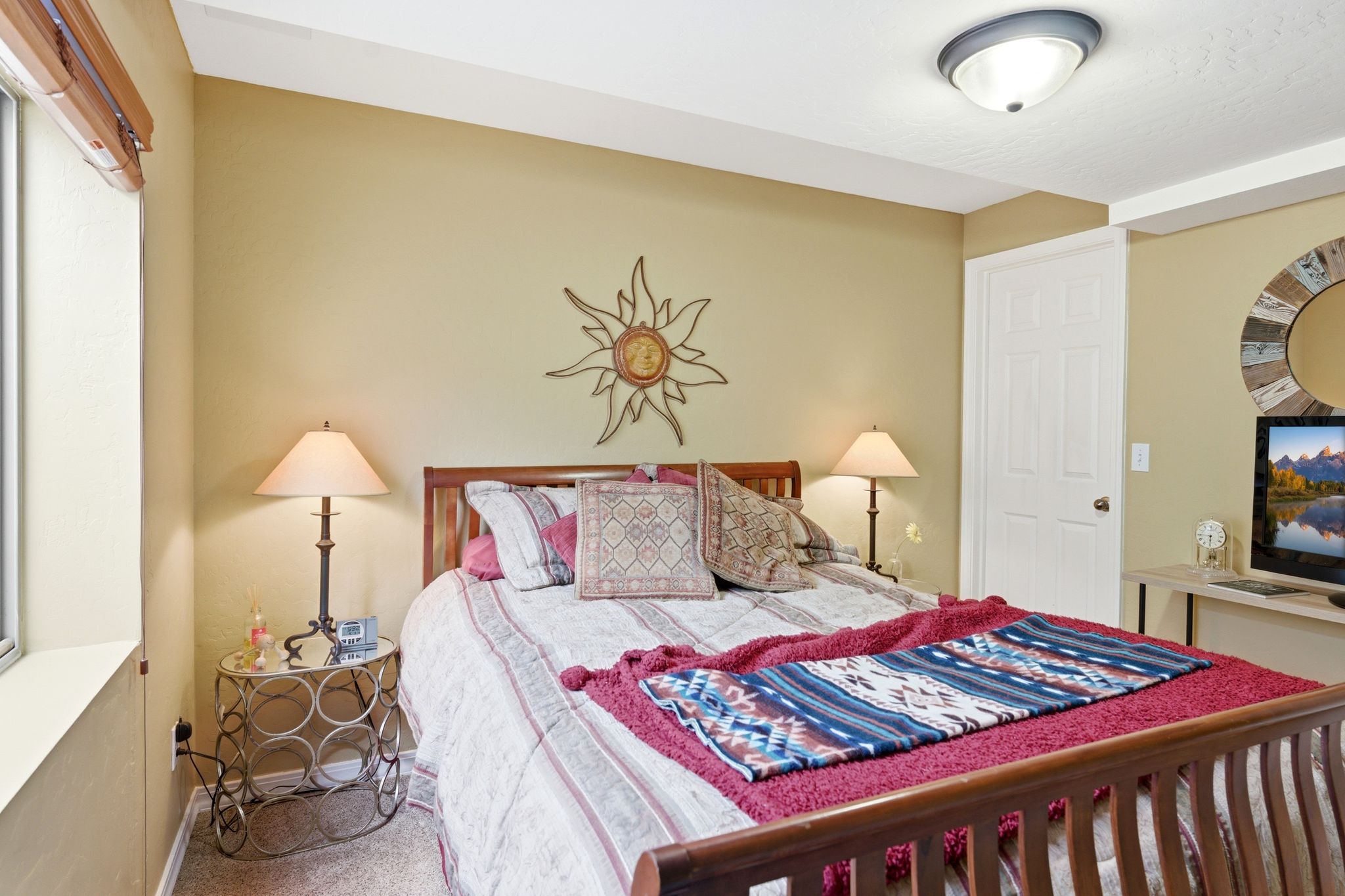 Neutral tone walls complementing light-colored carpeting