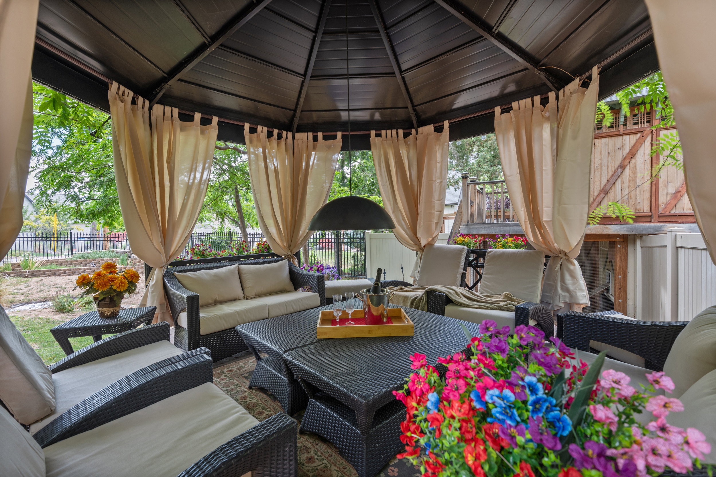 Stunning Gazebo Surrounded by Greenery