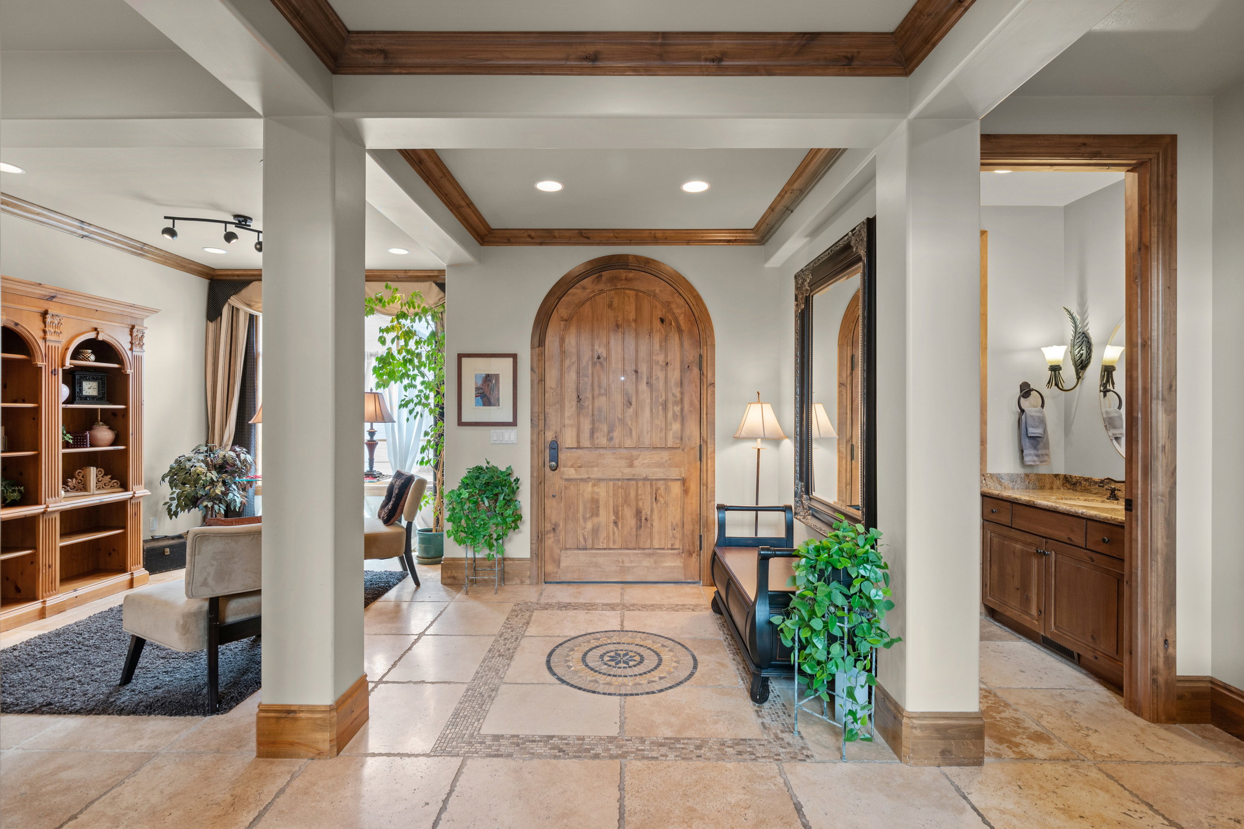 Front Entry with Custom Tile Design