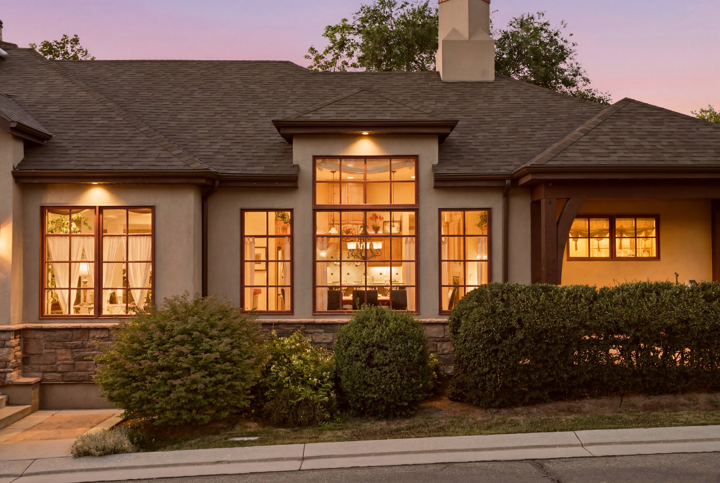 Kitchen/Dining Area View - Twilight