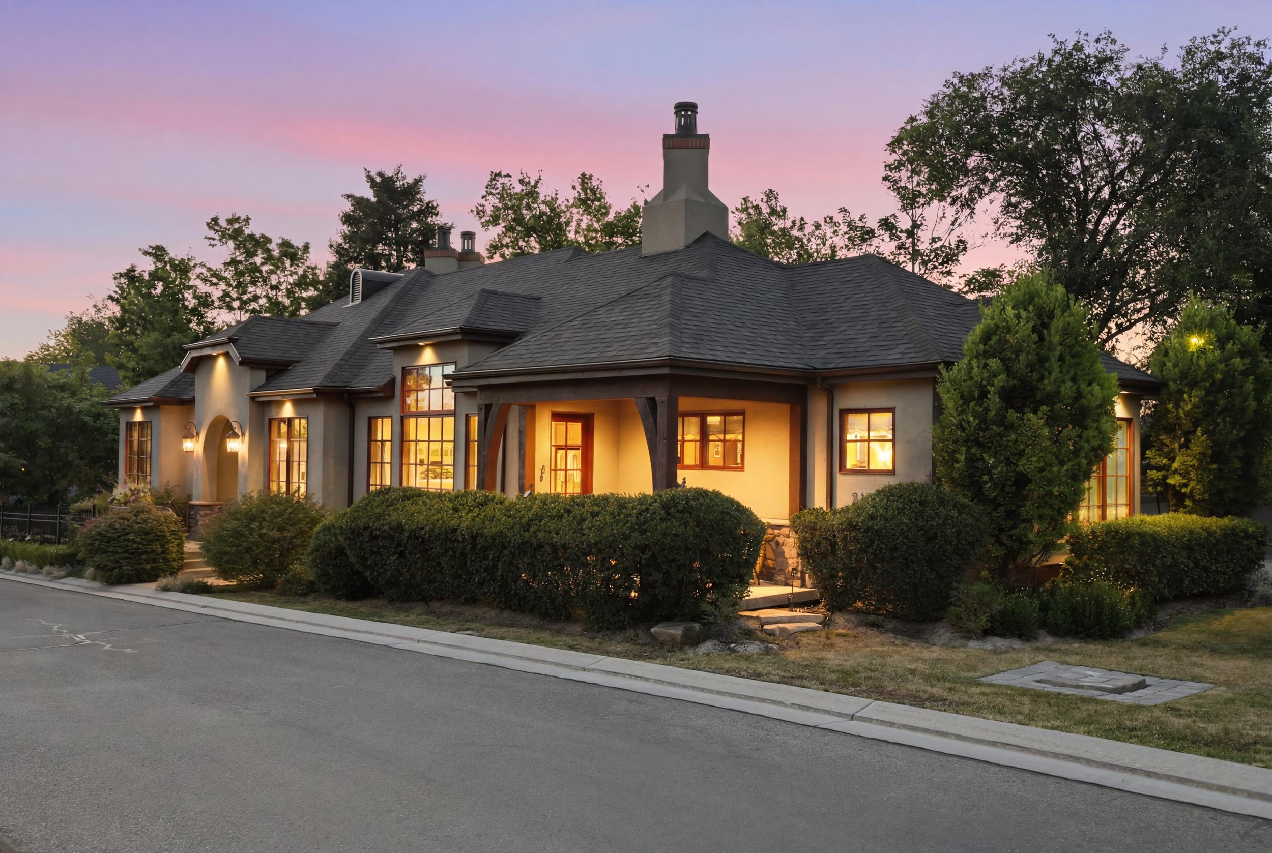 Exterior Facing West - Twilight