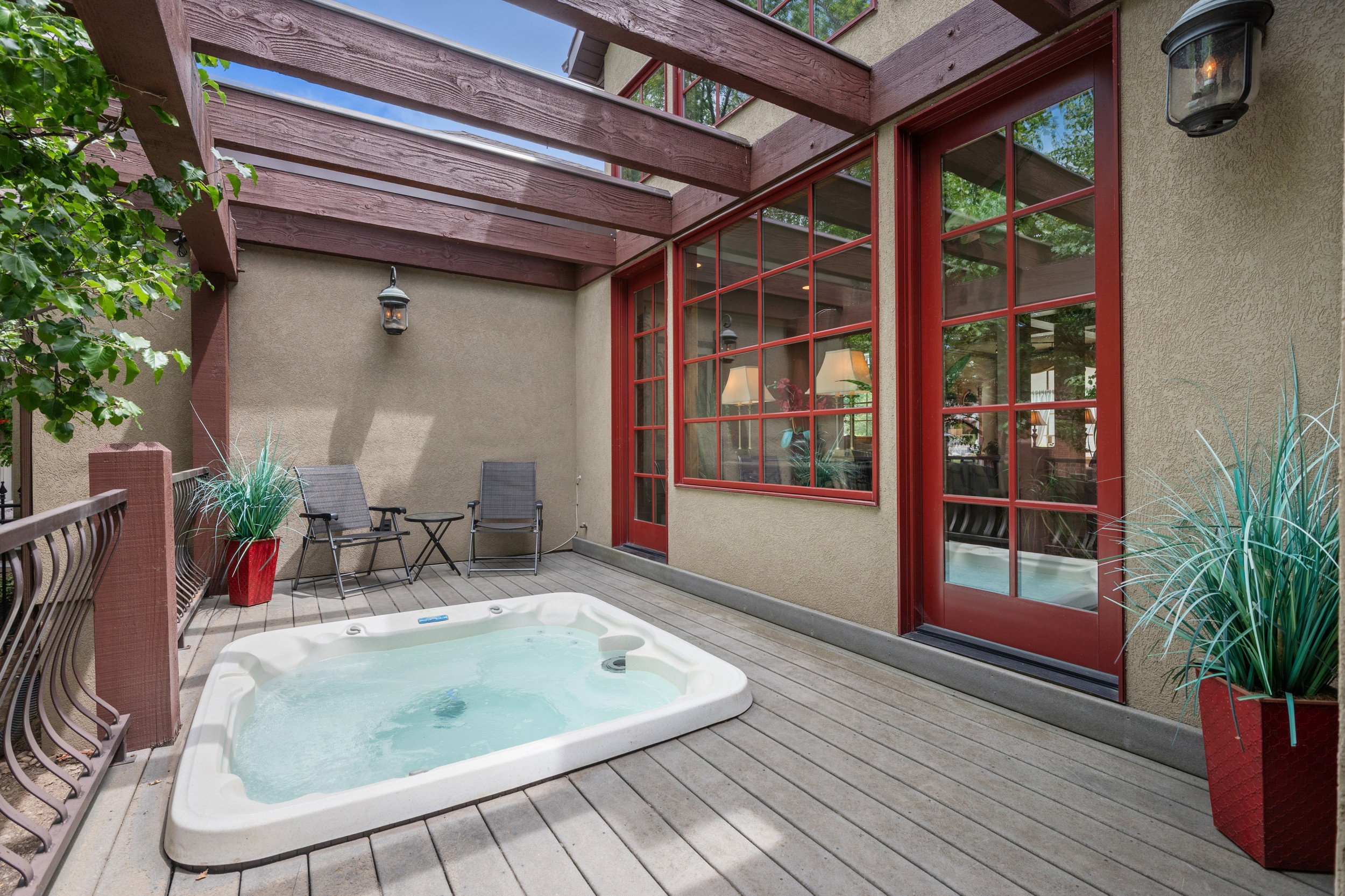 Hot Tub View Facing Living Room