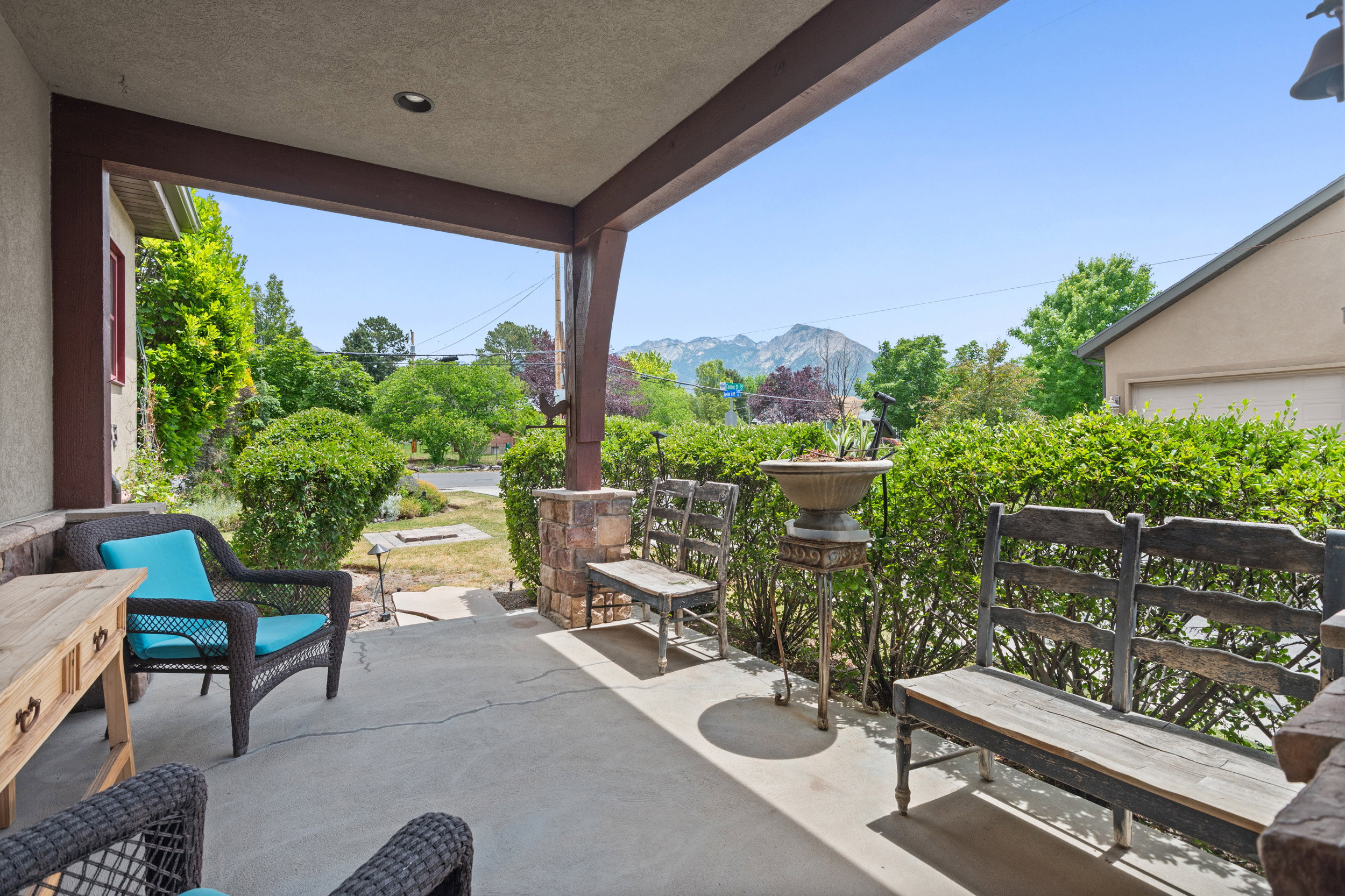 Front Porch with View of Mount Olympus