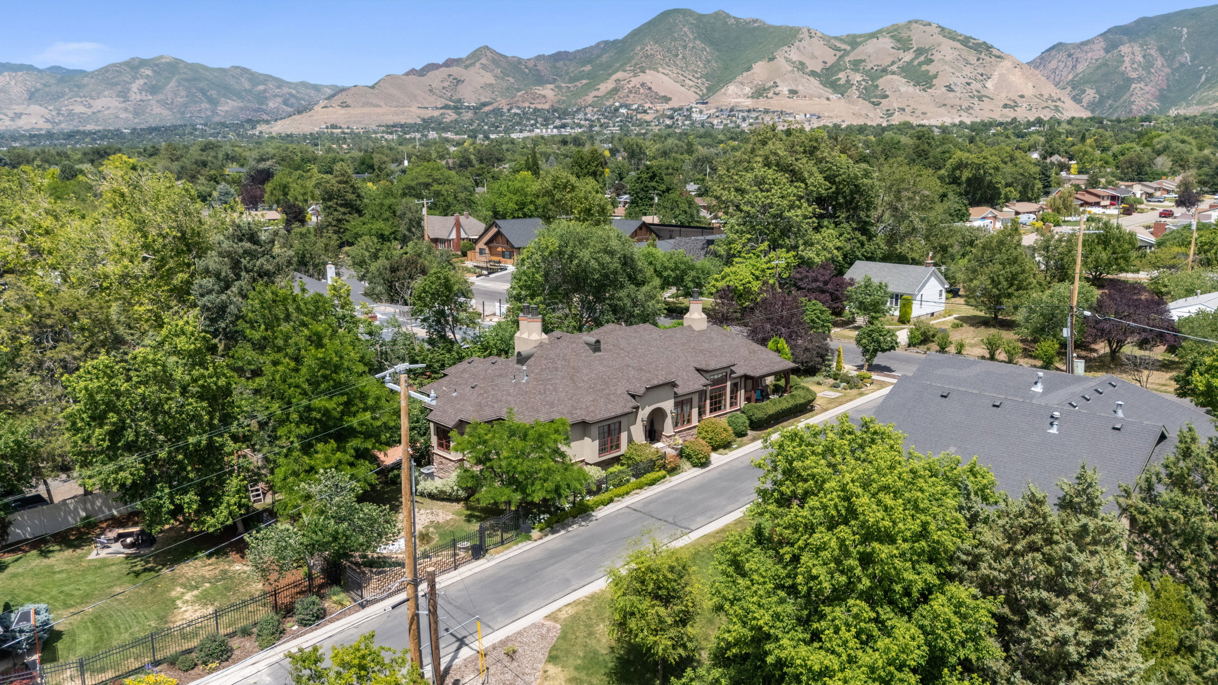 Aerial View Looking East – Gazebo Area is Covered by Trees
