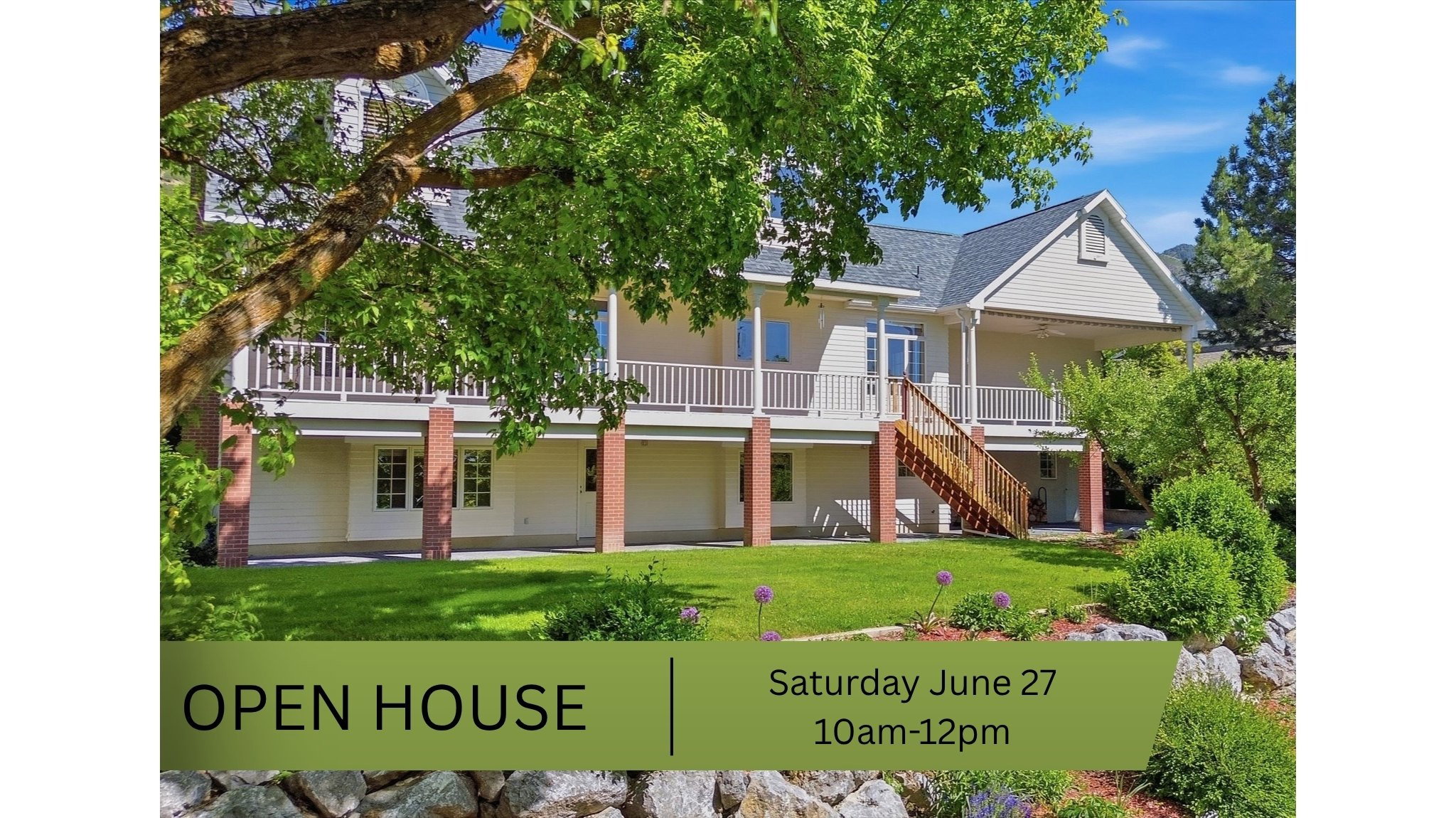 Open House Advertisement. Indicating the scheduled date and time for property viewing