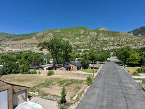 Mountain views on quiet street