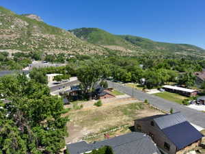 Mountain views on quiet street