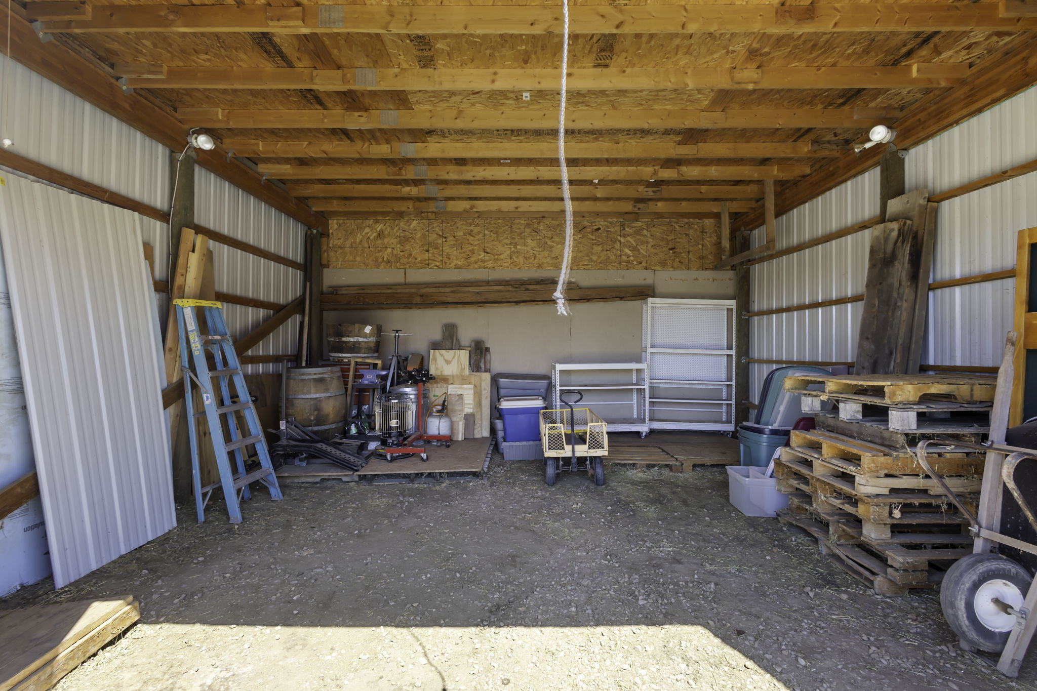 Spacious Barn equipped  with electricity and a loft with a huge storage area