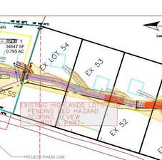 Site Plan. Displaying property boundaries and existing lot configurations