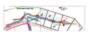 Plat Map. Illustrating property boundaries, common easements, and proposed subdivision layouts for the property