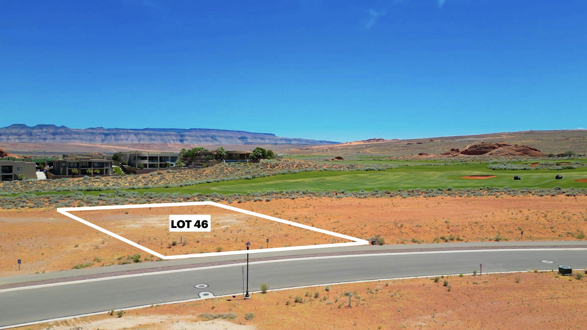 Designated Lot 46 featuring a paved street frontage