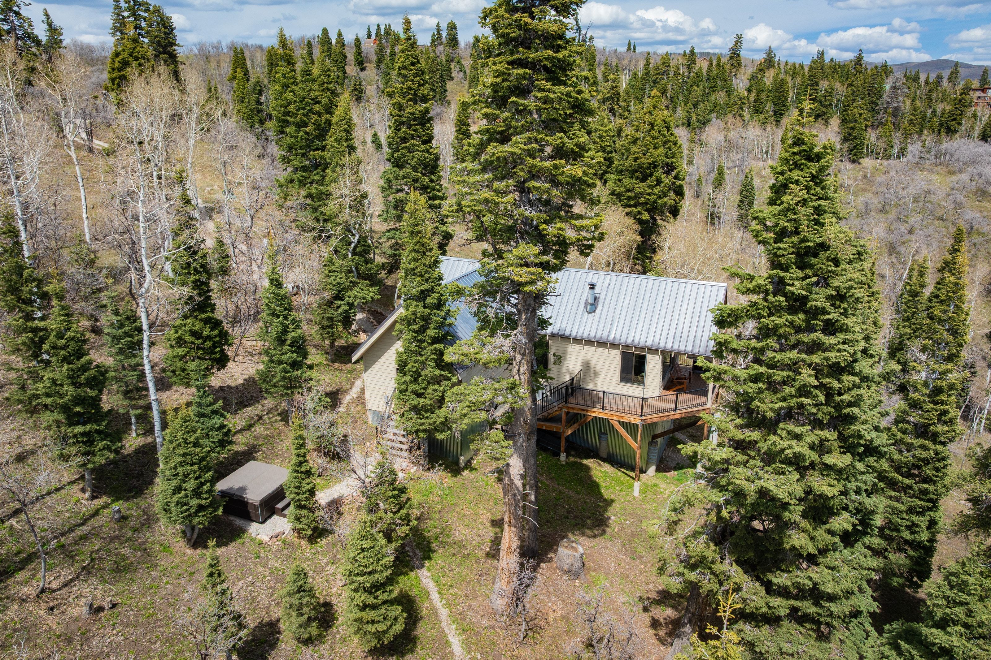 View from above of property