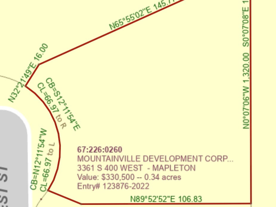 Lot 260 .3 acres Plat Map. Illustrating the property's boundaries, dimensions, and associated parcel information