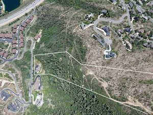 Estimated property lines showing the trail on the property.