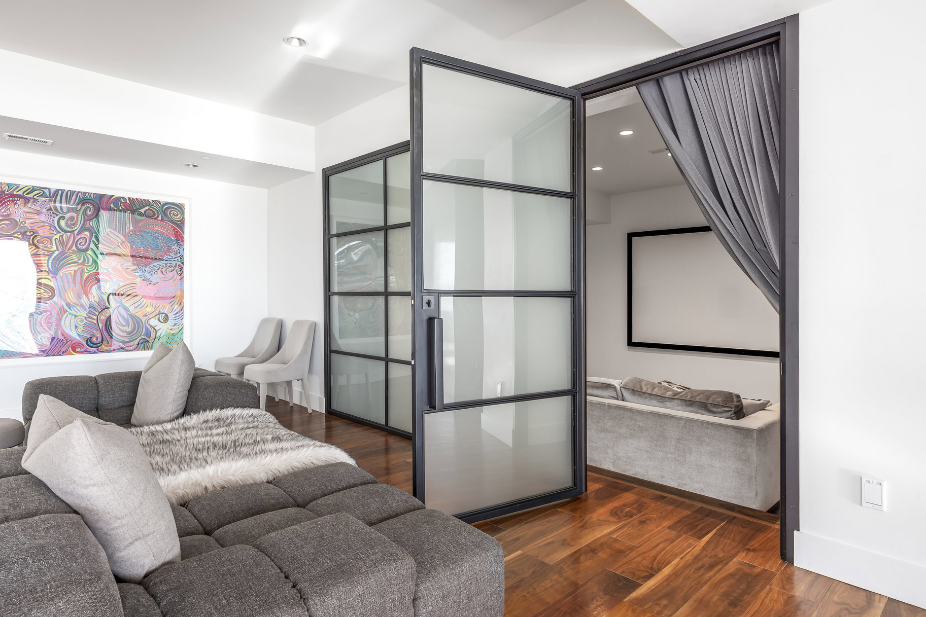Wood-finish flooring throughout
