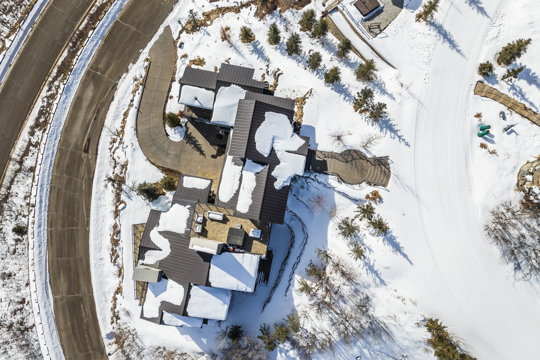 Aerial perspective showcasing the property's expansive footprint