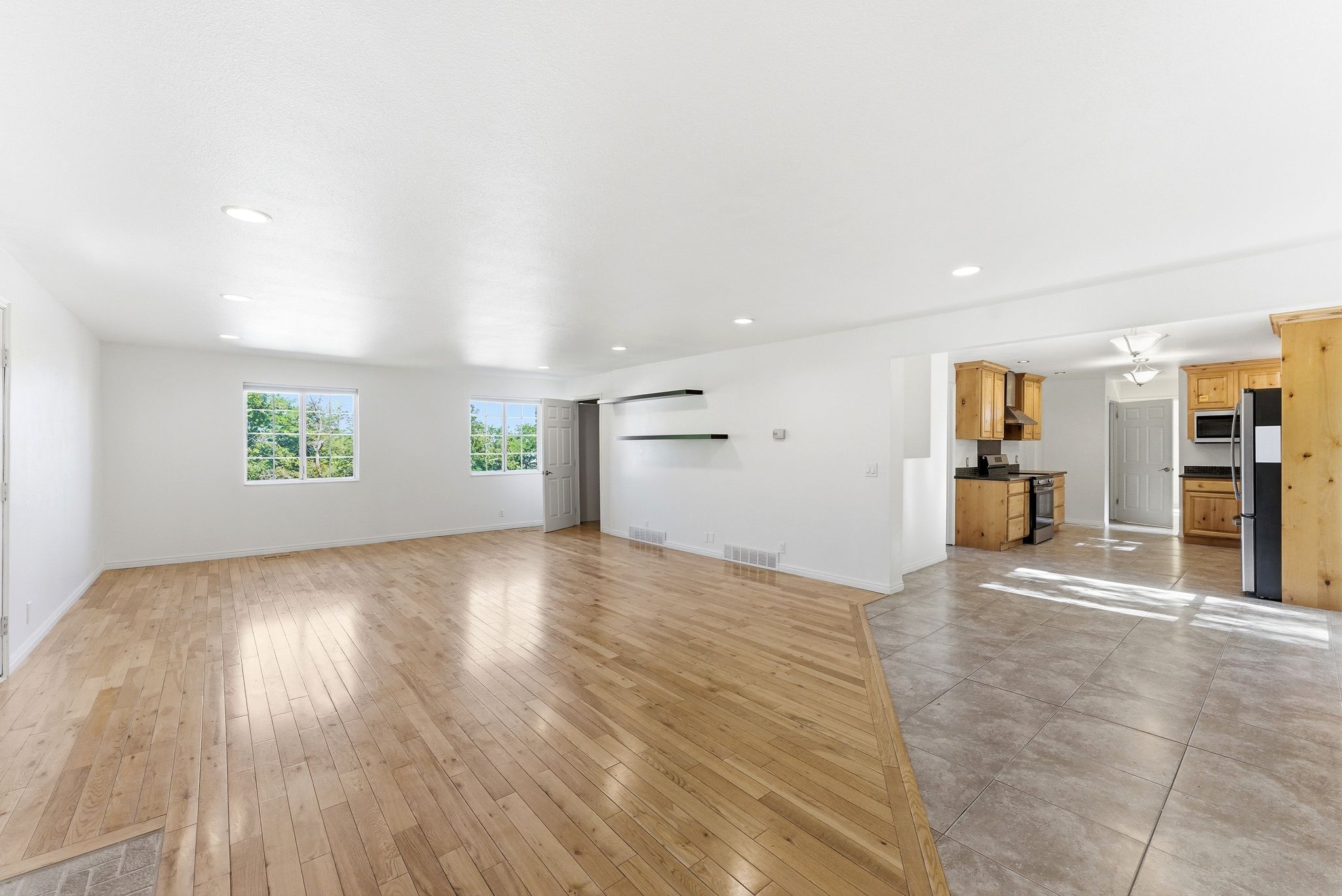Wonderful kitchen-family room space.