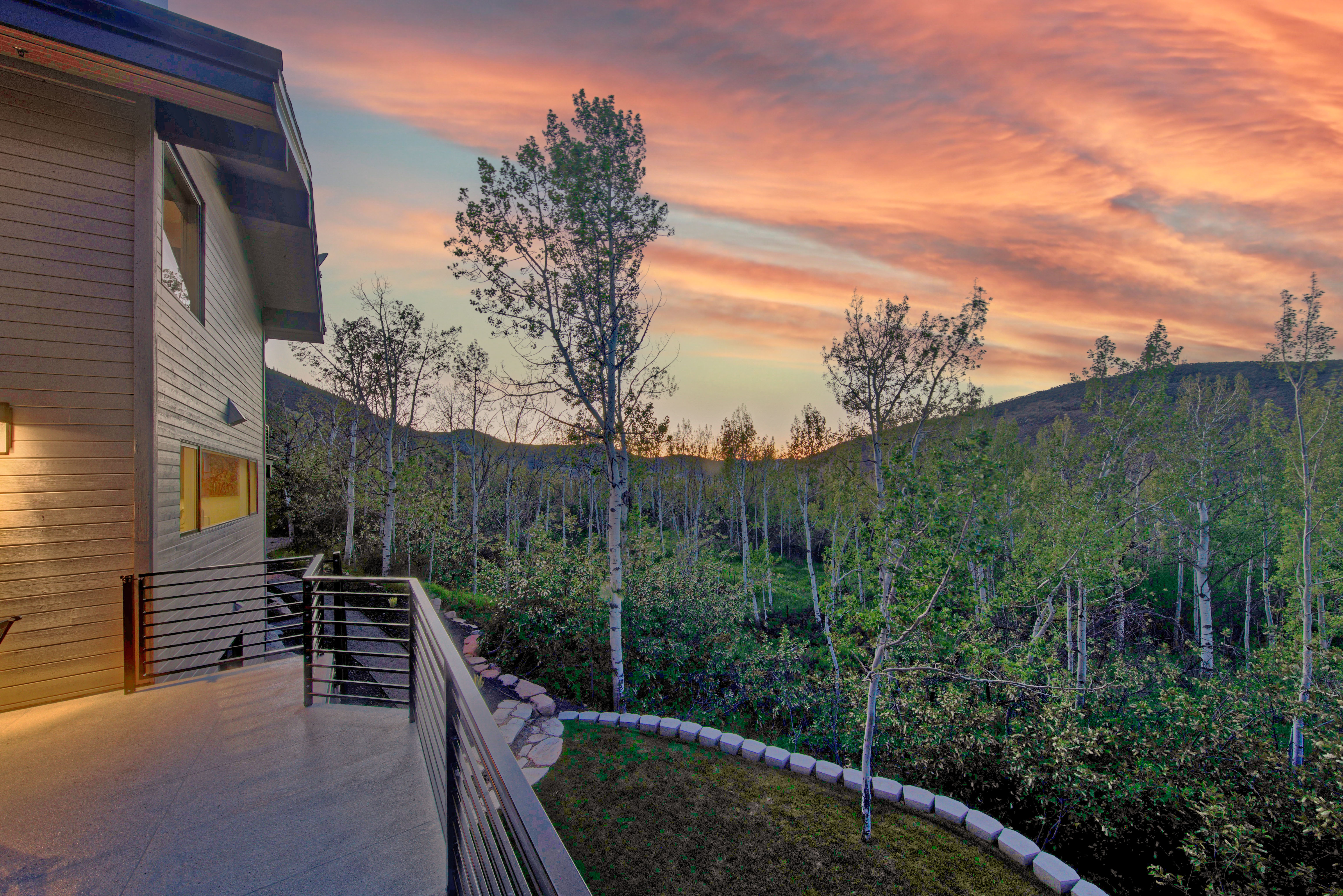 Modern architecture with horizontal siding and an exterior light fixture