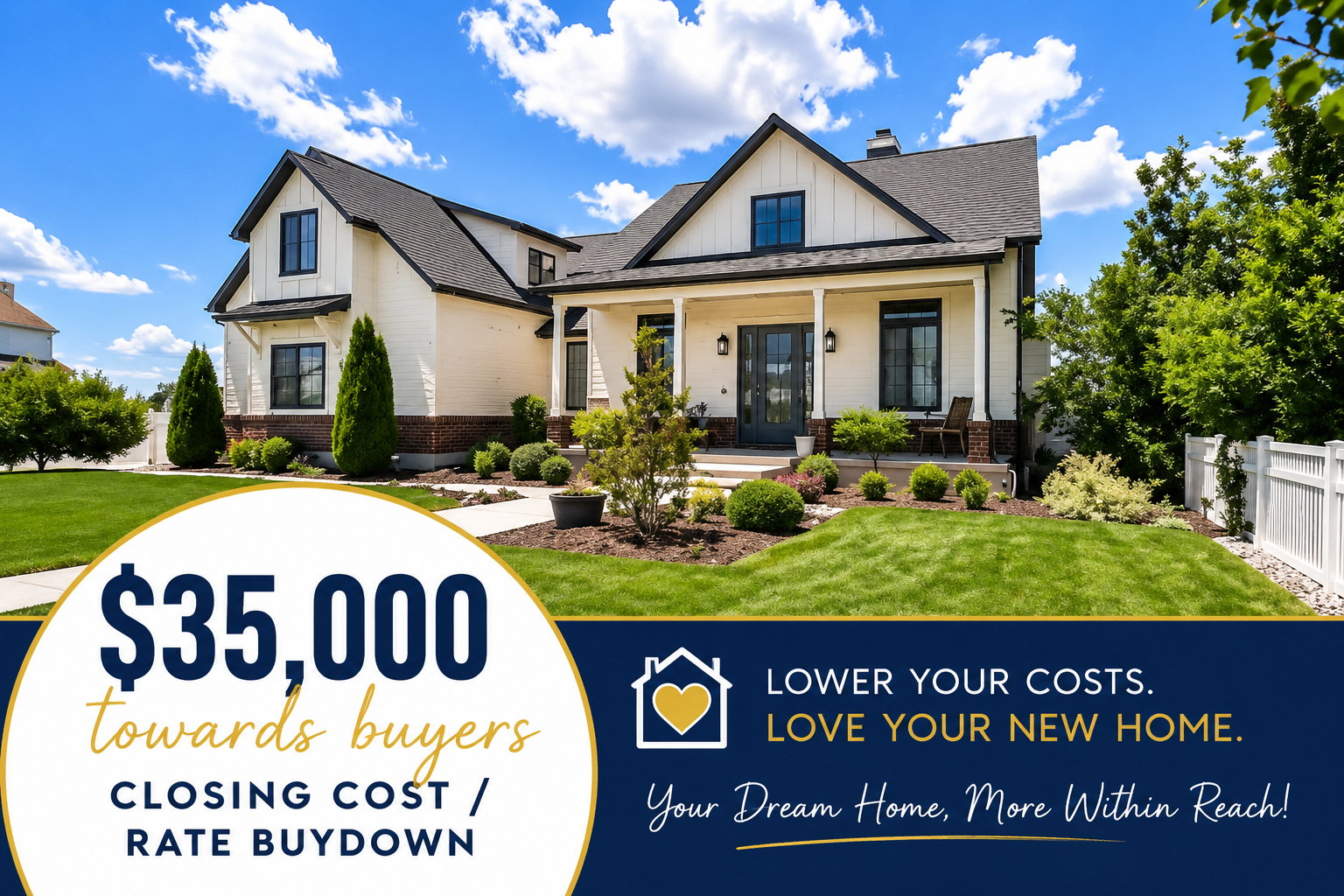 Real Estate Promotion. Illustrating financial incentives for property acquisition