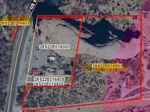 two parcels for sale are in yellow