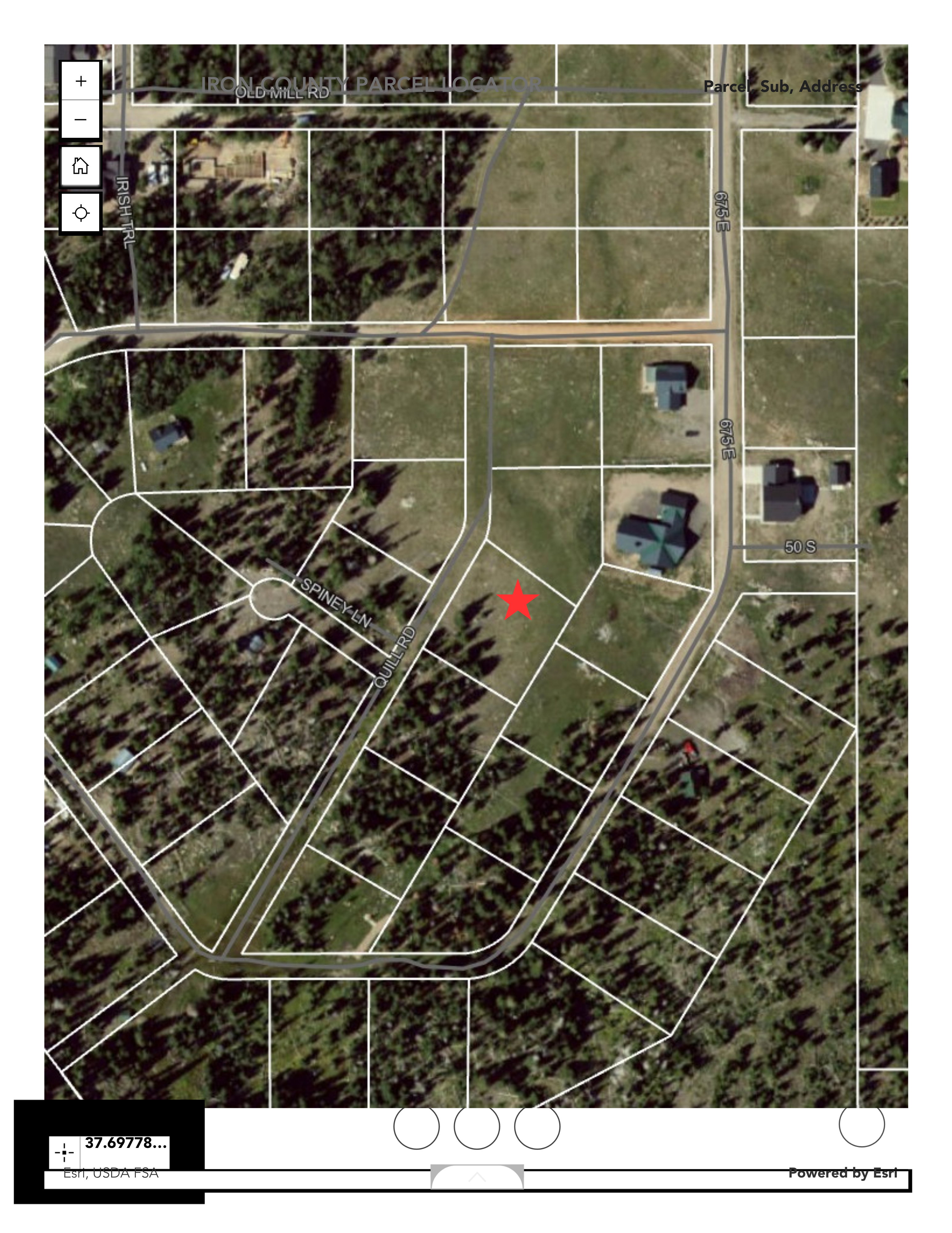 Parcel Map. Illustrating the property's boundaries and surrounding lots