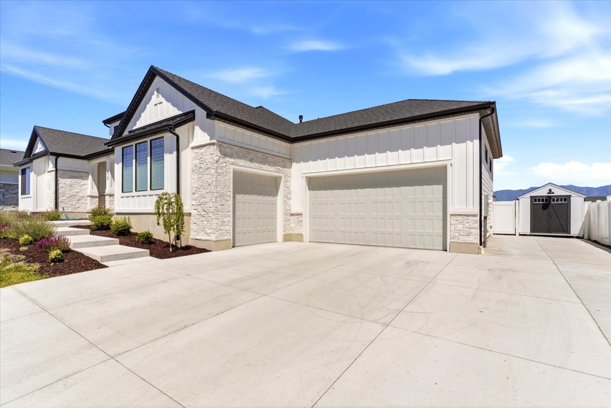 Front View and Garage