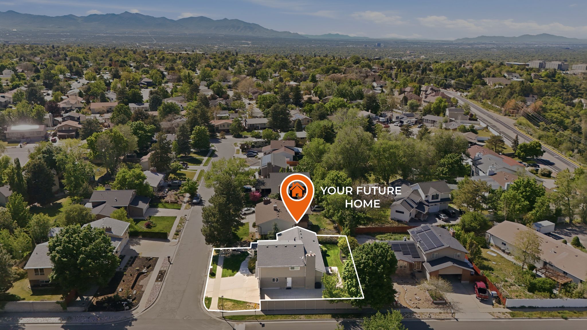 aerial view of property