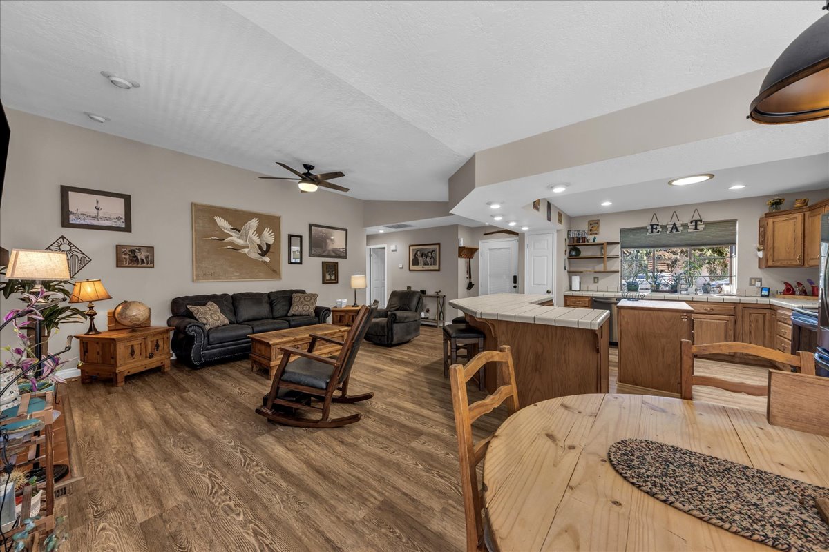 Open Concept Living & Kitchen, updated flooring, 3-tone paint