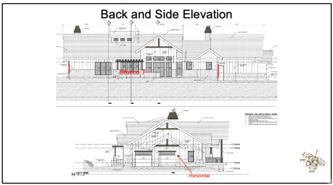 Back and side elevations