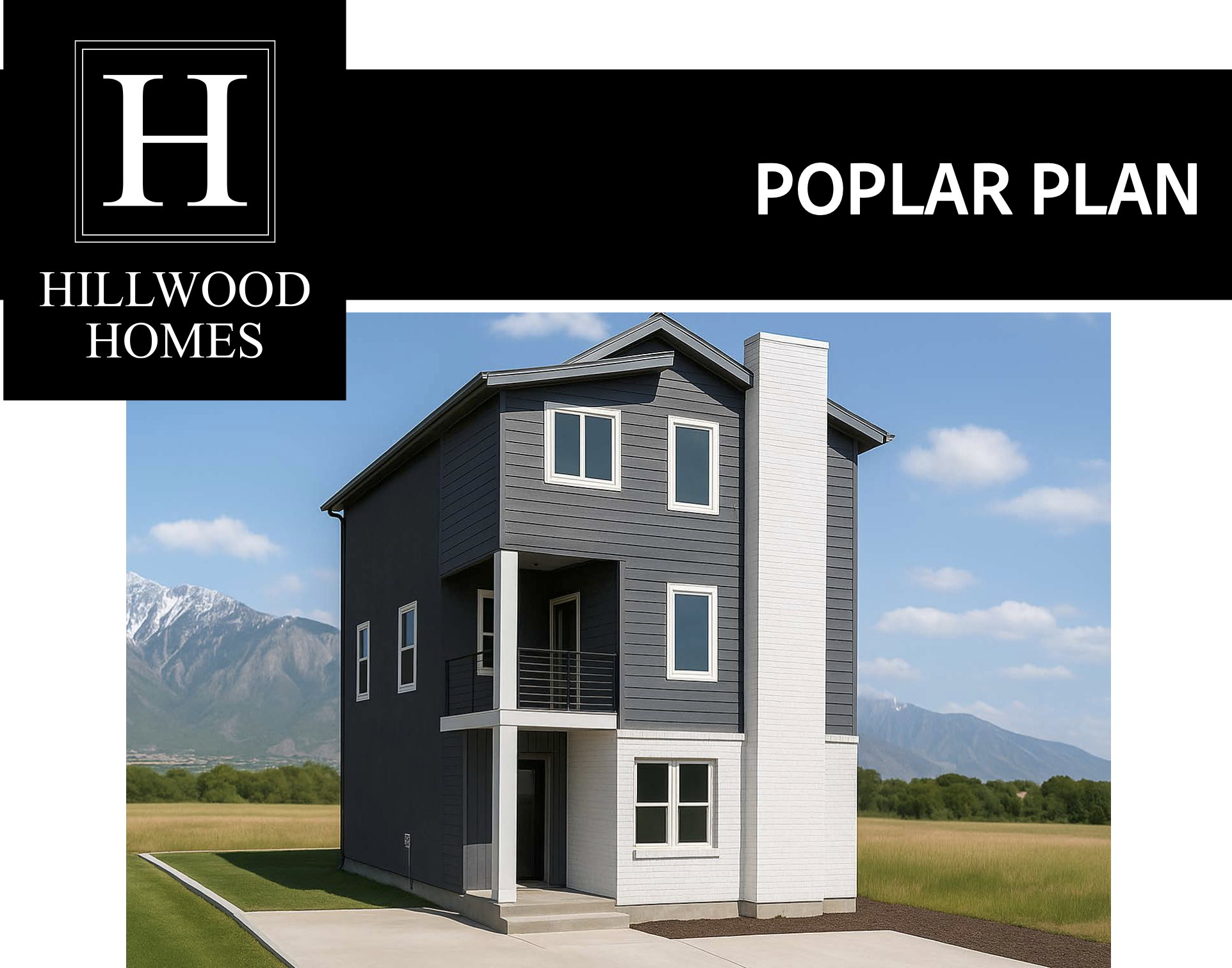 Architectural Drawing, Poplar Plan. Displaying example of the external structure of the property
