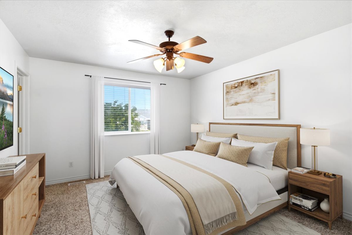 Virtually Staged Primary Bedroom