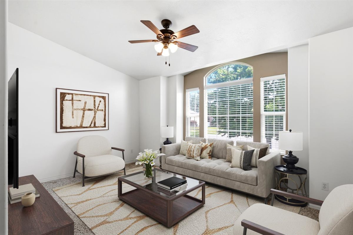 Virtually Staged Living Room