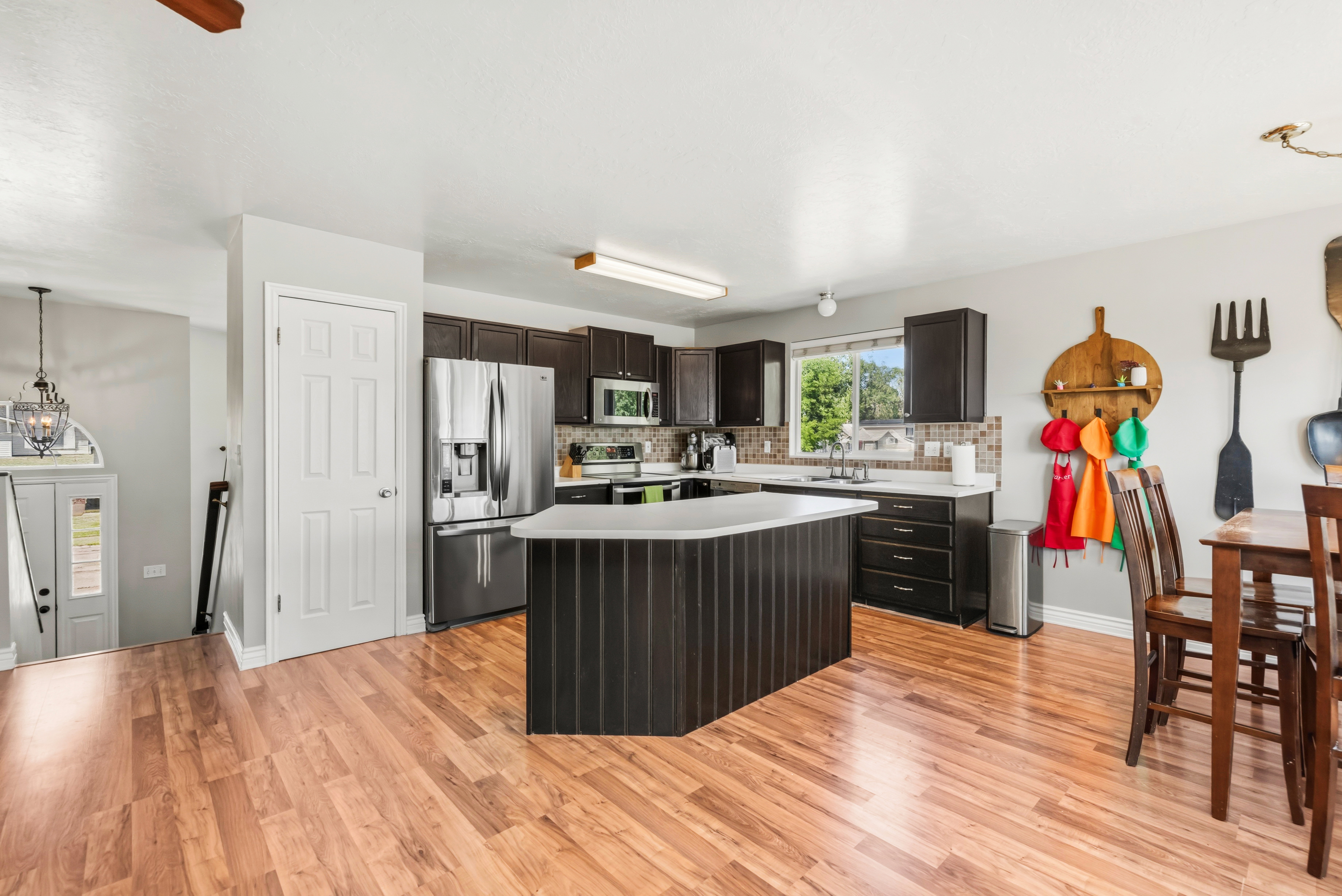 Kitchen has great flow