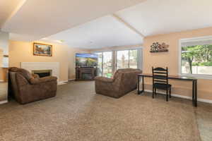Large family room with walk out to yard.